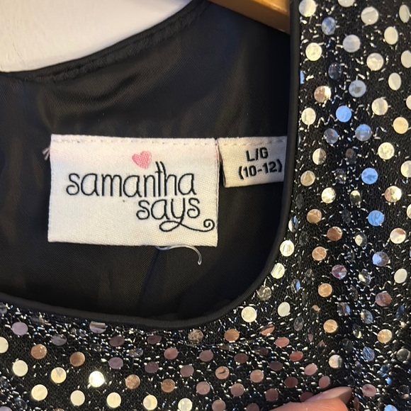 Silver and Black Fit and Flare Sleeveless Dress for Weddings - Picture 3 of 4